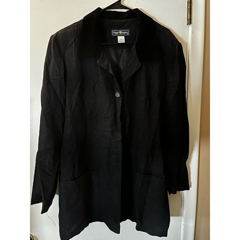 Maggie McNaughton Women's Lightweight Black Jacket/Blazer, Size 18W